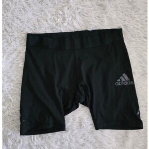 Adidas Alphaskin Climalite Mens Compression Shorts Black 2XL Reflective Logo